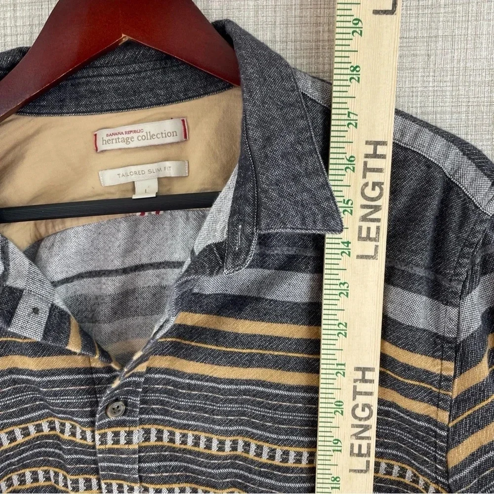 Banana Republic slim fit Shirt L Button Down Long Sleeve 1187